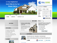 Realtor Website Layout 1 Blue Green