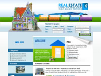Realtor Website Layout 2 Green Blue